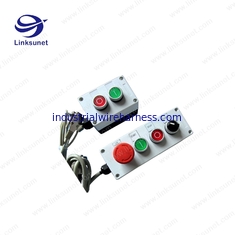 China 2P - weißer Knopf-Kasten 6P PA6/aluminum mit kundenspezifischem Kabelstrang fournisseur