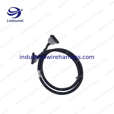 UL2651-28AWG 1.27mm black pvc Round Flat cable wiring harness