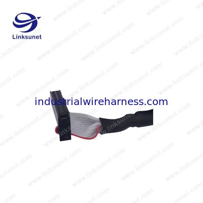 UL2651-28AWG 1.27mm black pvc Round Flat cable wiring harness