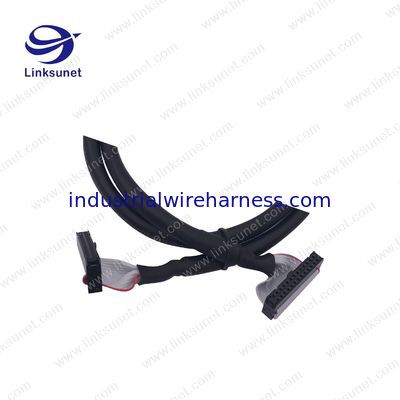 UL2651-28AWG 1.27mm black pvc Round Flat cable wiring harness