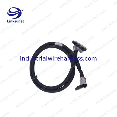 UL2651-28AWG 1.27mm black pvc Round Flat cable wiring harness